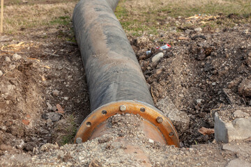 Flexible sewer pipe, sewer repair, road repair