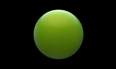 3d green sphere