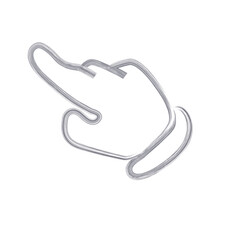 Pointer finger. Cartoon wrist icon. Cursor symbol. Hand vector illustration.