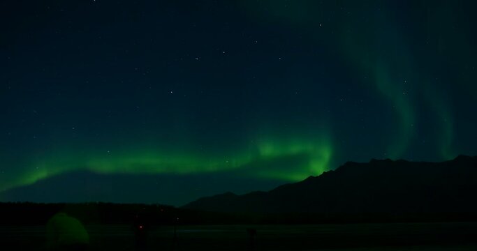 aurora borealis timelapse in alaska