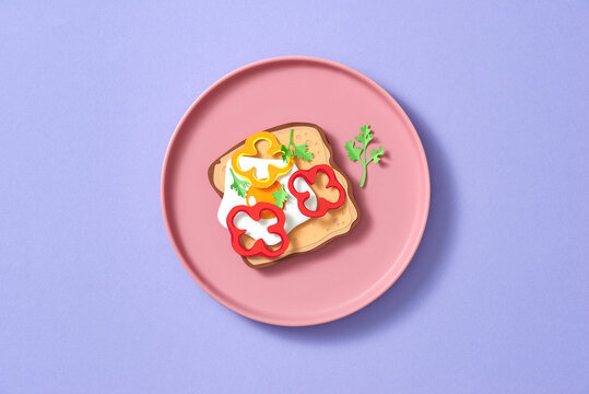 Pile of Healthy Vegetarian Sandwiches