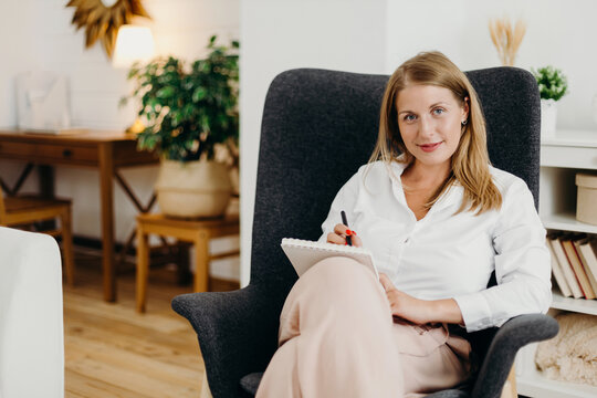 Female psychologist looking at camera