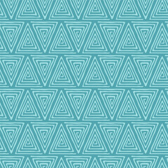 Abstract geometric background of triangles. Vector green seamless pattern.