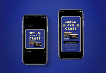 Virtual Gym Class Social Media Layout