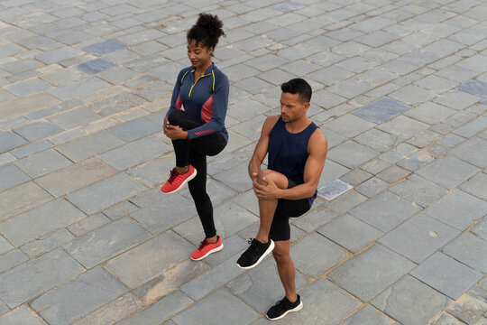 Couple doing Sport Outdoor