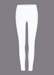 White woman leggings. vector illustration