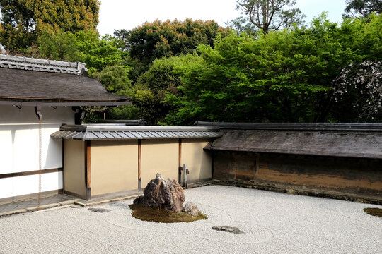 Japanese Rock Garden at Zen temple Ryoan-ji