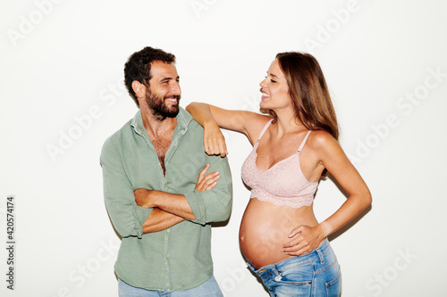 Happy pregnant couple