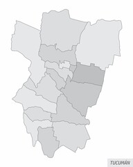 Tucuman province grayscale map