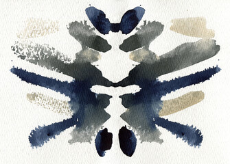 Rorshach test looking watercolor art