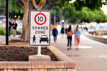 shared zone sign