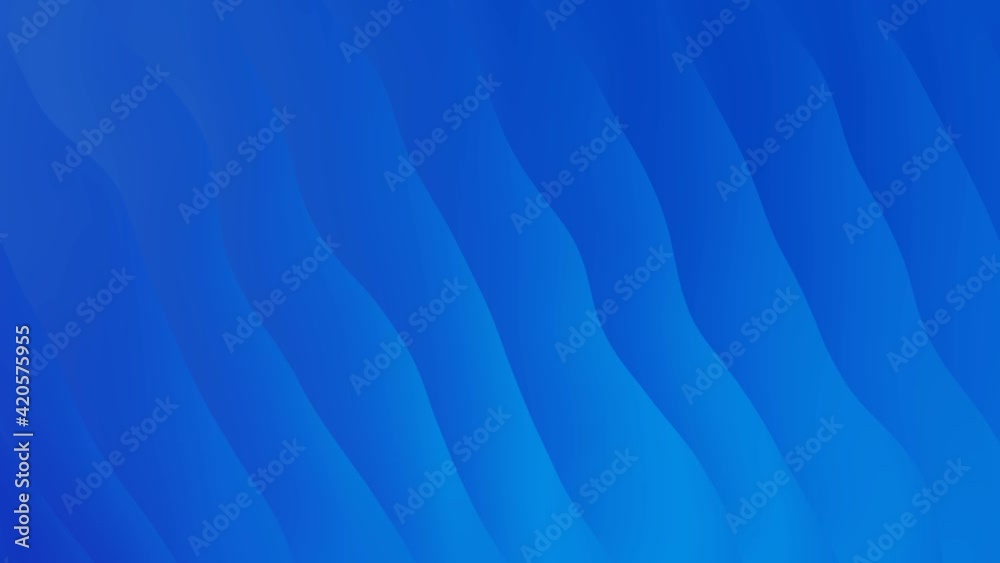 Wall mural blue waves ascending 4k loop features waving lines moving diagonally across a blue gradient backgrou