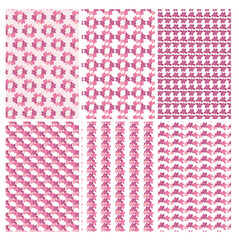 Vector set of design floral seamless pattern with pink magnolia blossom flowers, texture. Spring. Illustration for wedding invitations, wallpaper, textile, wrapping paper, fashion, fabric, web.