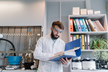 Scientist Analyzing Data In A Laboratory