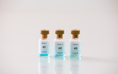 Different types of covid 19 vaccines bottles