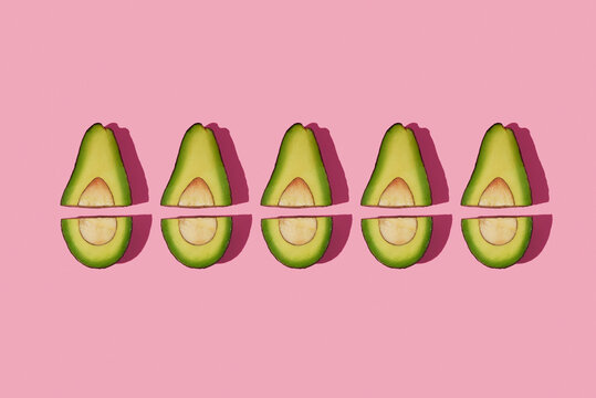 halved avocados