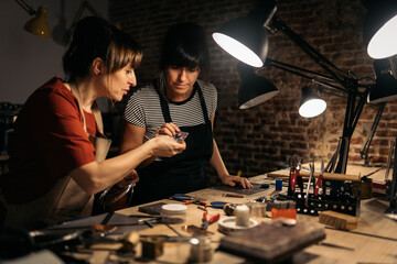 Coworkers in Artisan Workshop