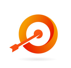 target letter o logo vector icon