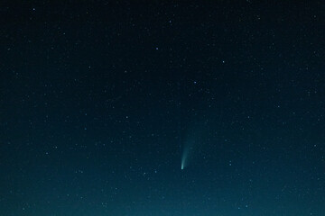 Night sky with Neowise comet