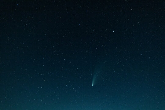 Night sky with Neowise comet