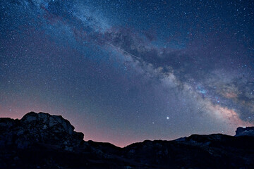 Starry Night And Milky Way
