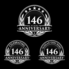 146 years anniversary collection logotype. Vector and illustration.
