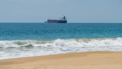 Beautiful view of blue sea and sky from the beach