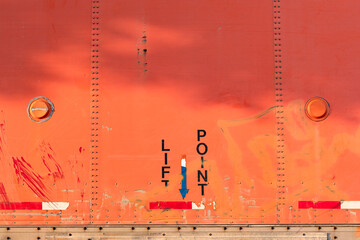 The lift point on a trailer