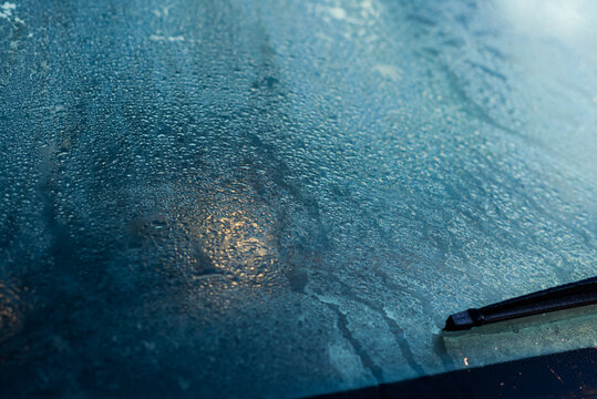 ice on windscreen