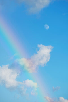 Rainbow and Moon