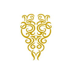 ornamental floral elements for design in vintage stile.