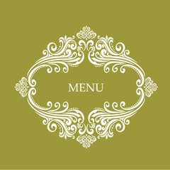 ornamental floral elements for design in vintage stile.