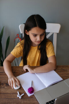 Schoolgirl Back to Online Schooling