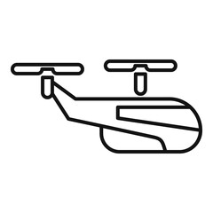 Drone taxi icon, outline style