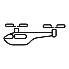 Assistant unmanned taxi icon, outline style
