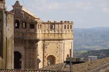 panorama of the old town in italy