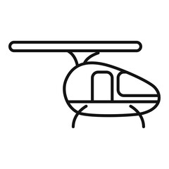 Self driving air taxi icon, outline style