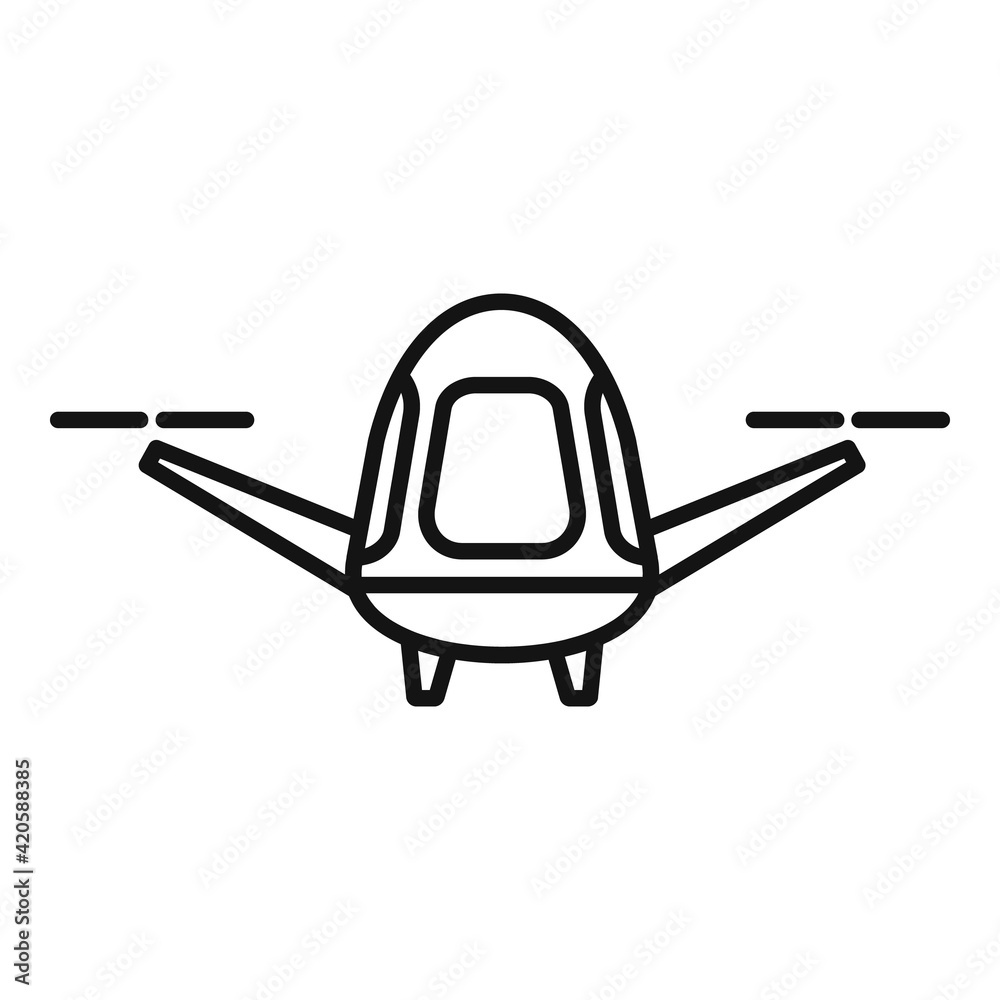 Wall mural smart air taxi icon, outline style