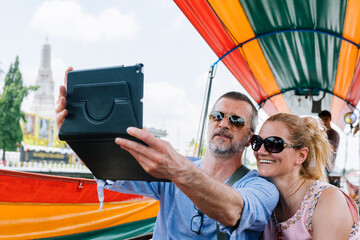 Couple sightseeing Bangkok