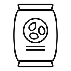 Farm seed pack icon, outline style