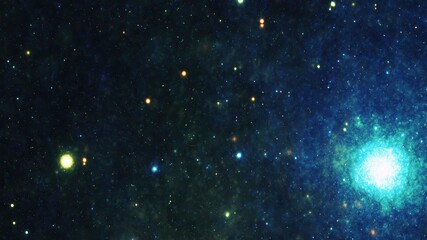 Stars in the night sky nebula and galaxy