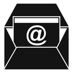 Marketing info mail icon, simple style