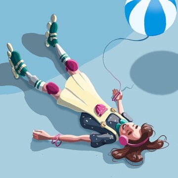 Rollerblading girl