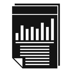 Affiliate marketing graph paper icon, simple style