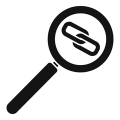 Affiliate marketing magnifier icon, simple style