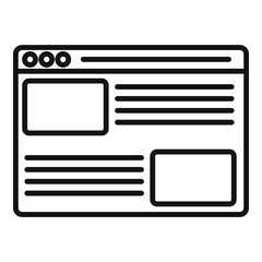 Affiliate marketing web page icon, outline style