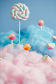 Sweet lollipop candy world