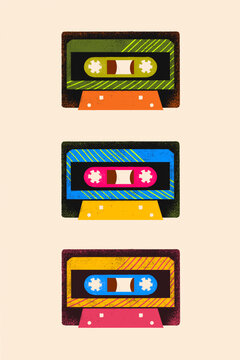 Cassette Tapes Illustration