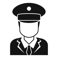 Electric train driver icon, simple style