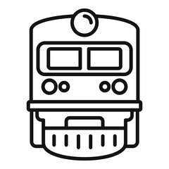 Train icon, outline style
